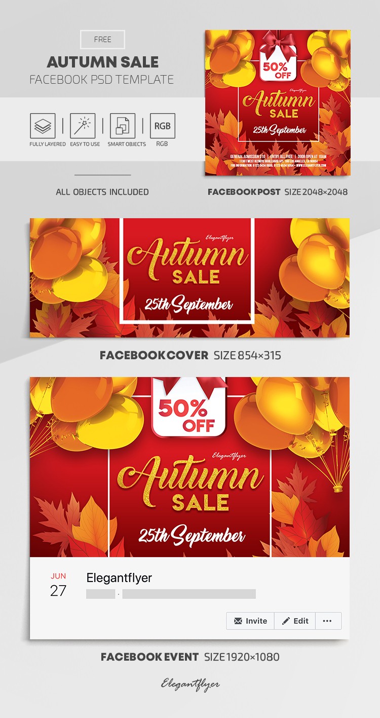 Herbstverkauf Facebook by ElegantFlyer