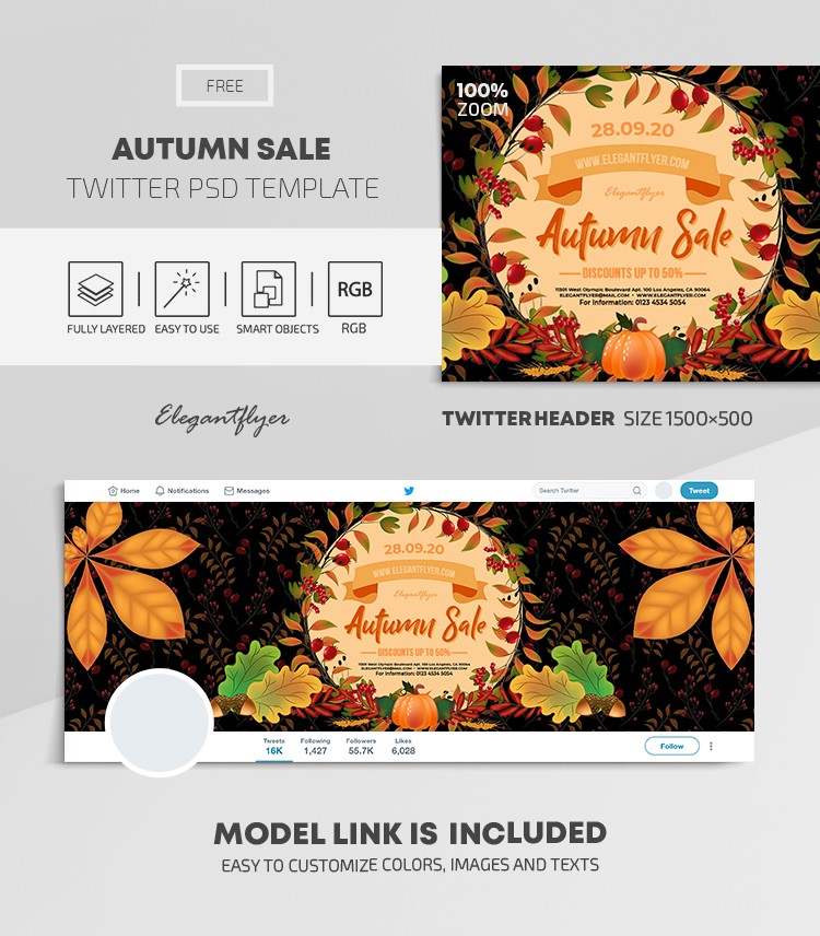 Autumn Sale Twitter by ElegantFlyer