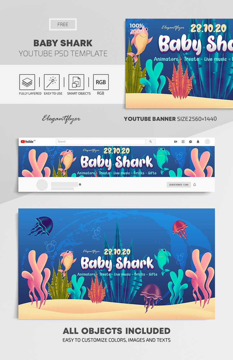 Baby Shark Youtube by ElegantFlyer