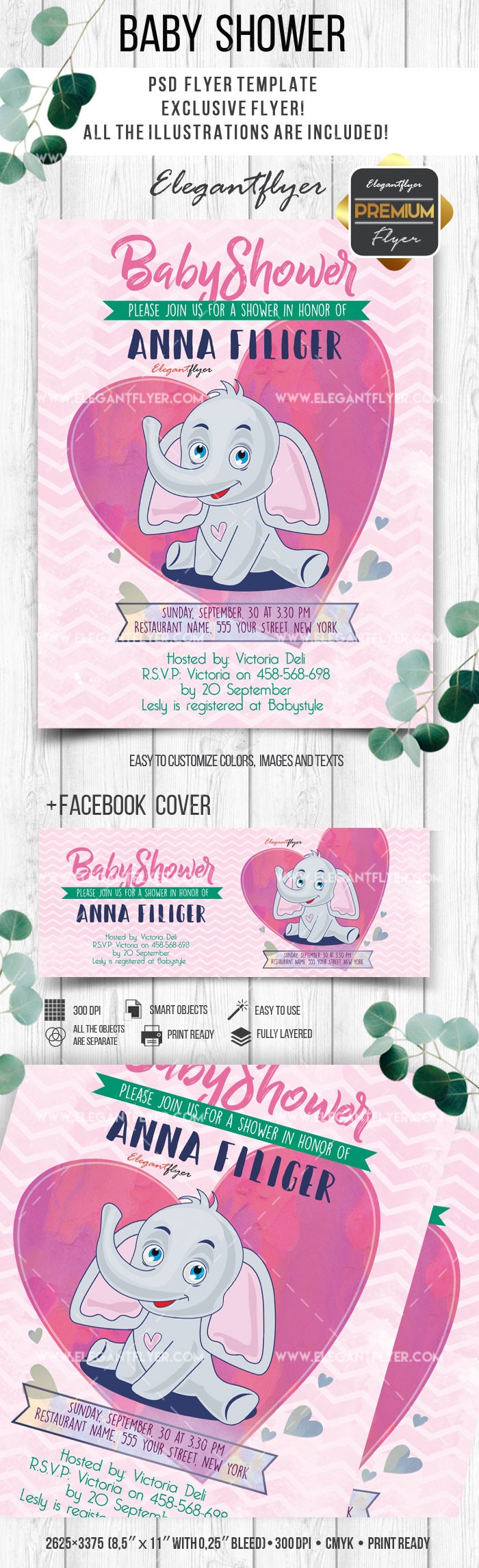 Baby Shower Invitation by ElegantFlyer