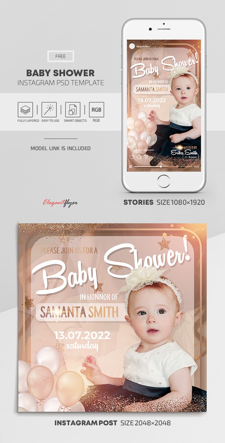 Baby Shower Instagram by ElegantFlyer