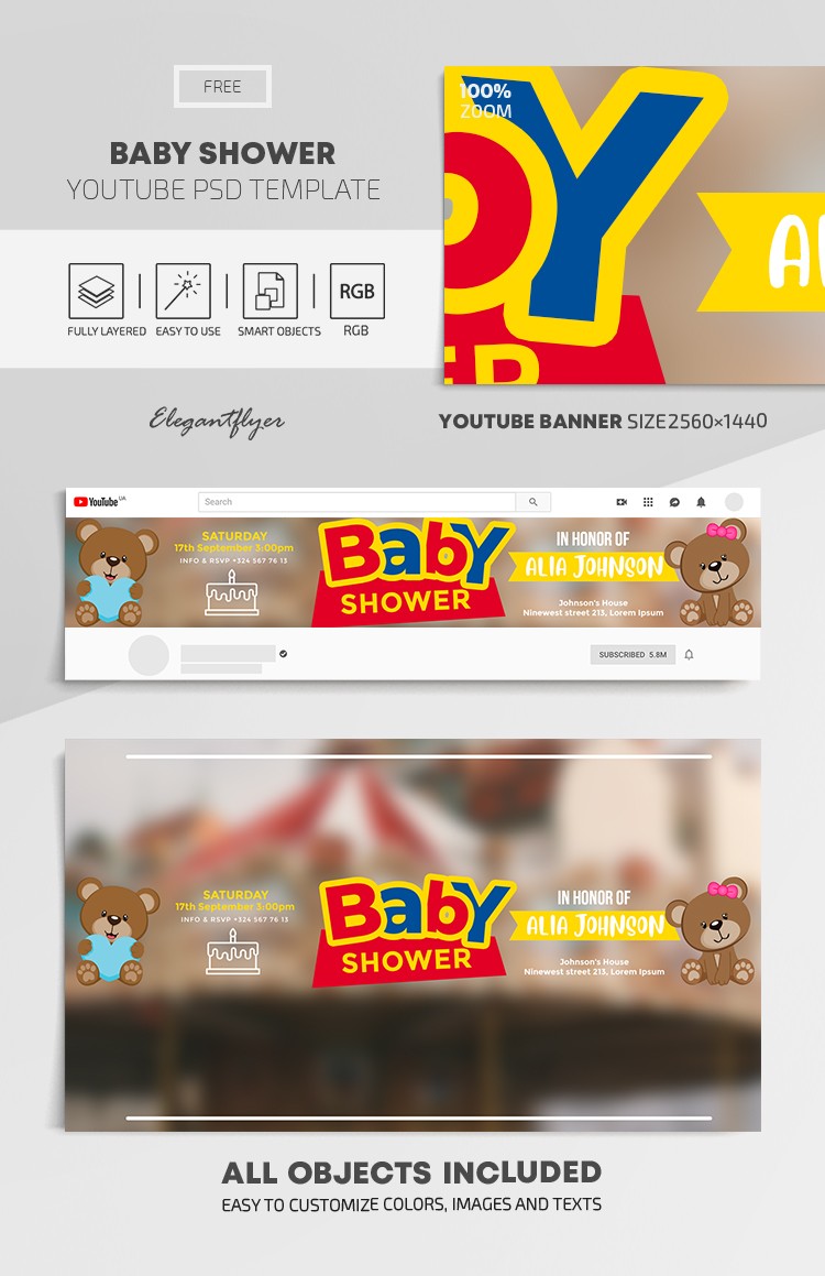 Baby Shower Youtube - Baby Shower Youtube by ElegantFlyer