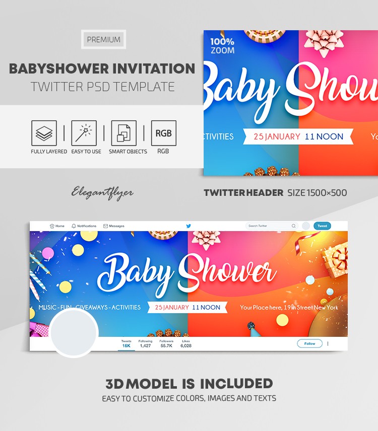 Baby Shower by ElegantFlyer