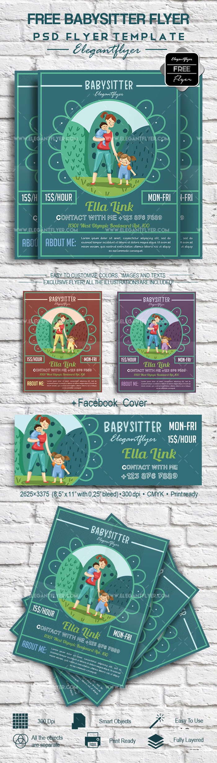 Cuidador de niños by ElegantFlyer