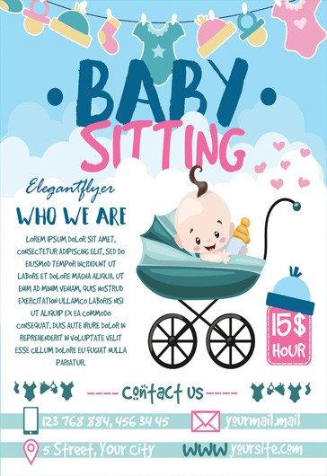 babysitter poster template