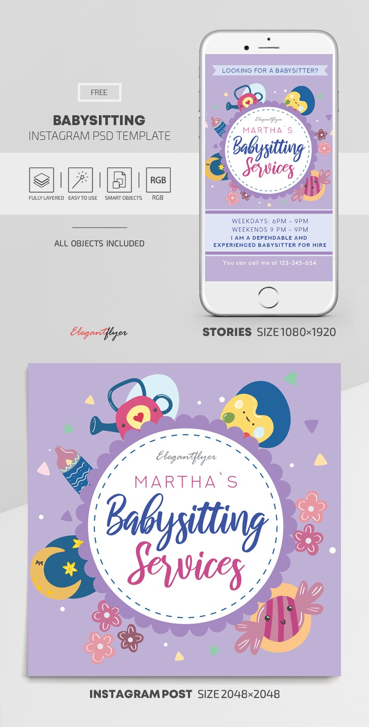 Babysitting Instagram by ElegantFlyer