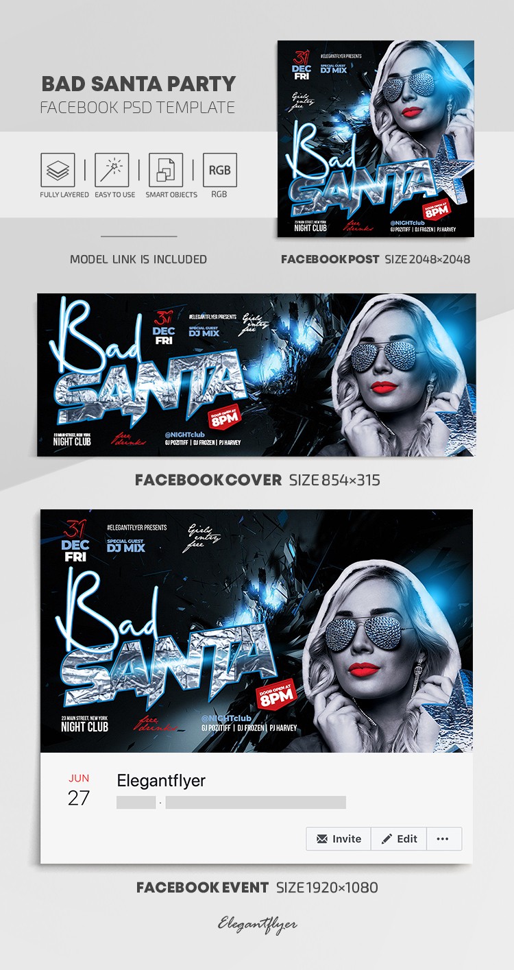 Bad Santa Party by ElegantFlyer