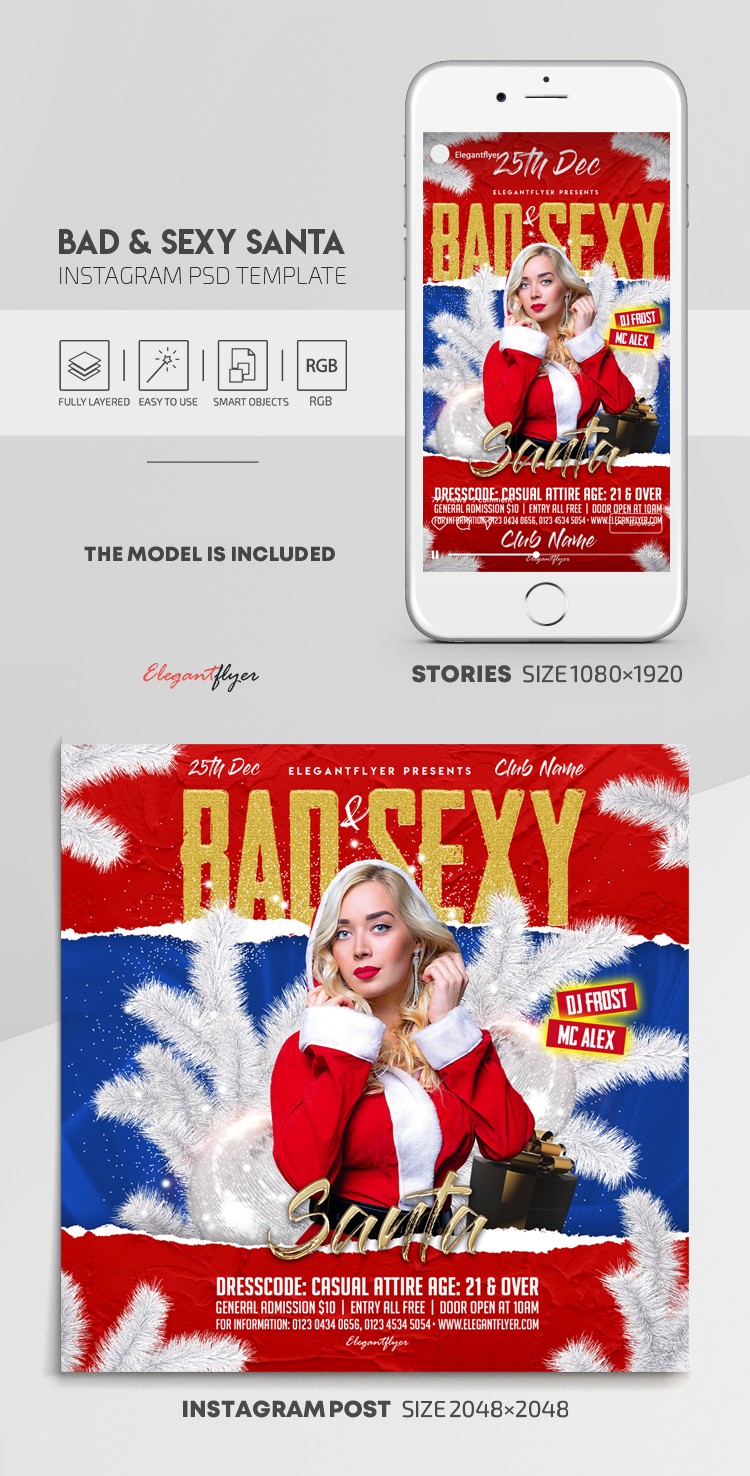 Bad & Sexy Santa Instagram by ElegantFlyer