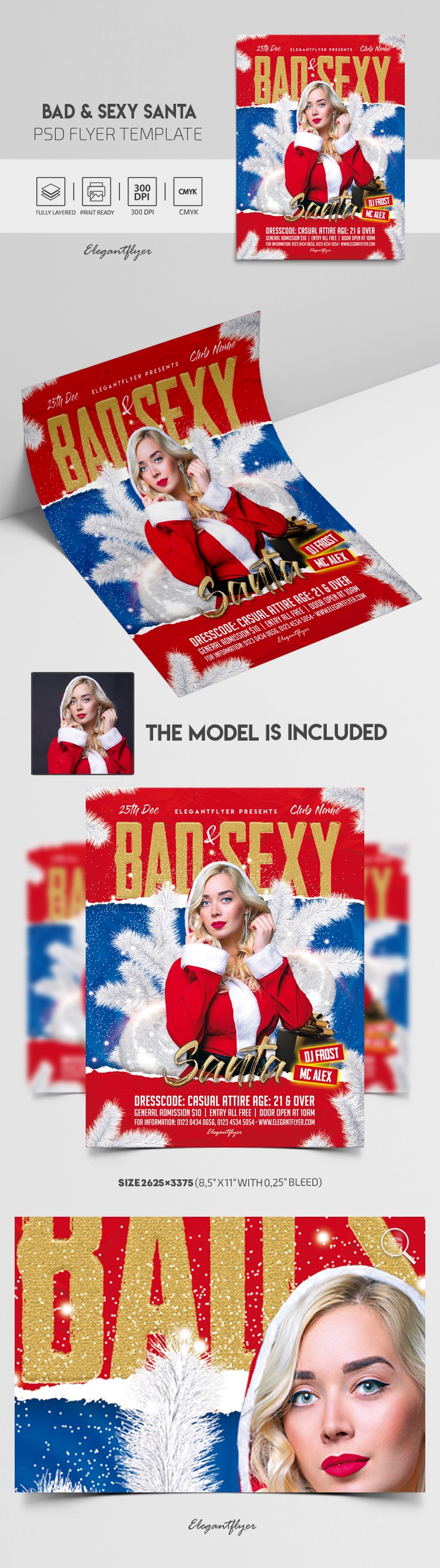Bad & Sexy Santa Flyer by ElegantFlyer