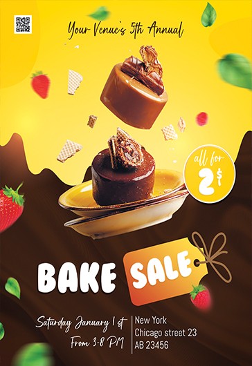 Cake Shop Flyer Template in PSD, Ai & Vector - BrandPacks
