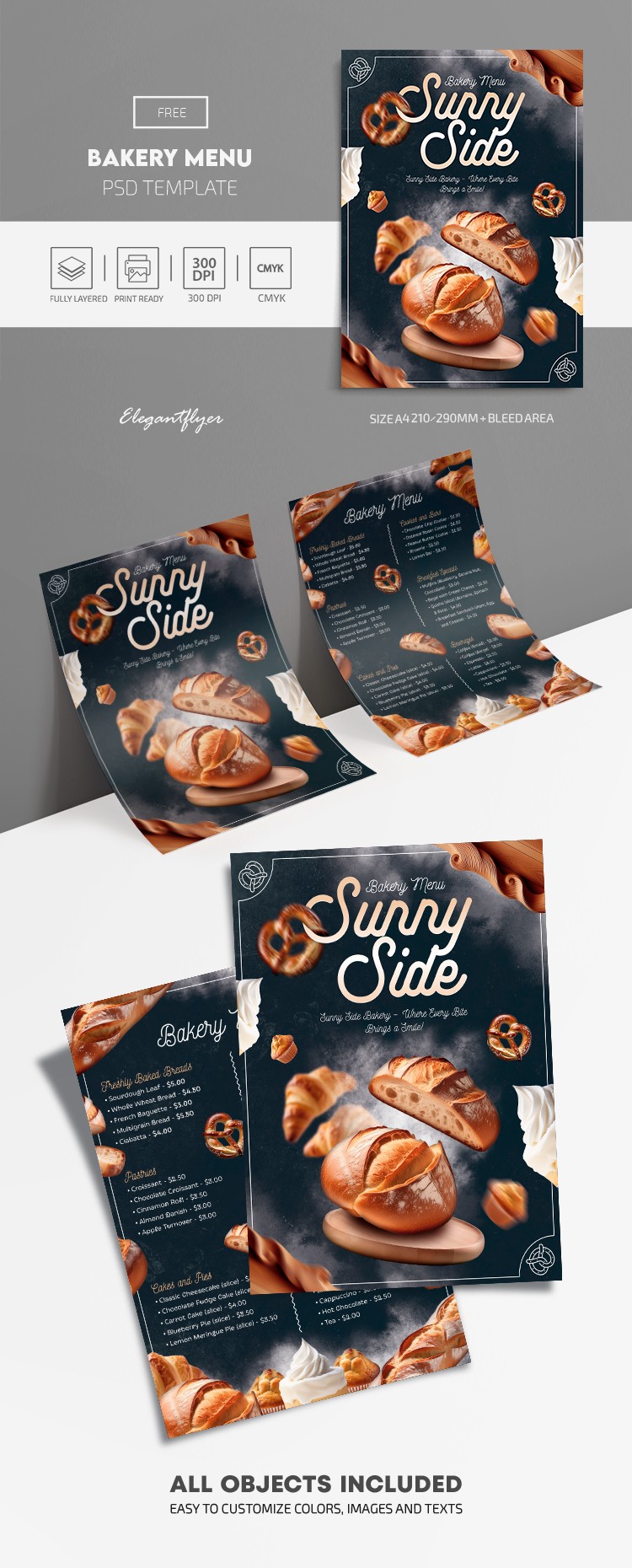 Menu de la boulangerie by ElegantFlyer