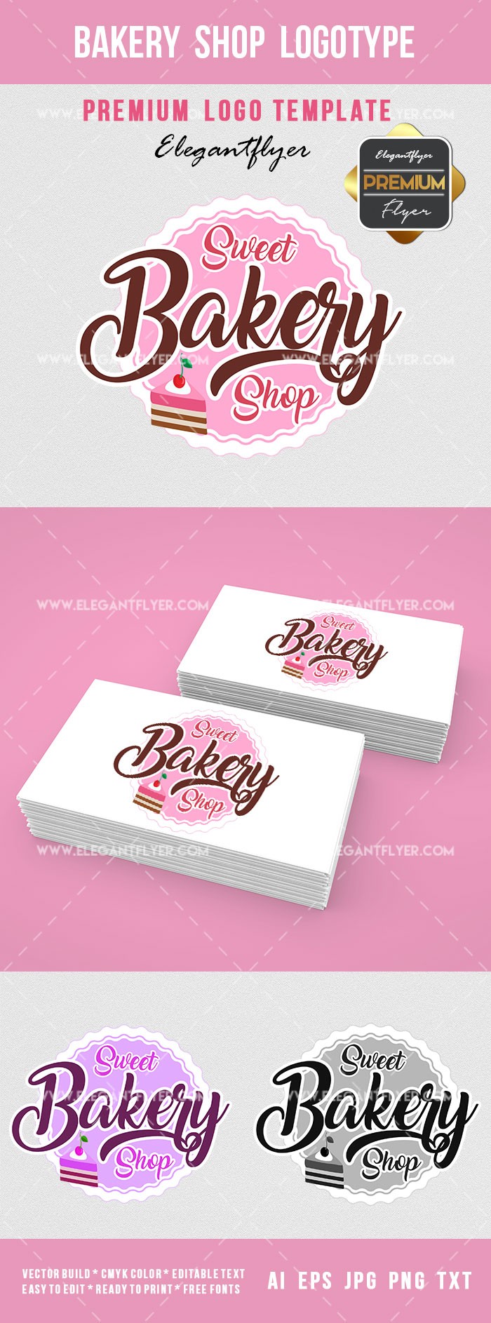 Logo cukiernicze sklepu by ElegantFlyer