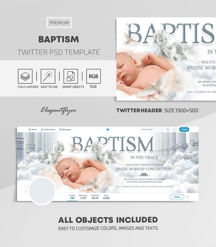 Baptism Twitter by ElegantFlyer