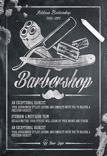 Barbershop Flyer Template PSD Download - XtremeFlyers