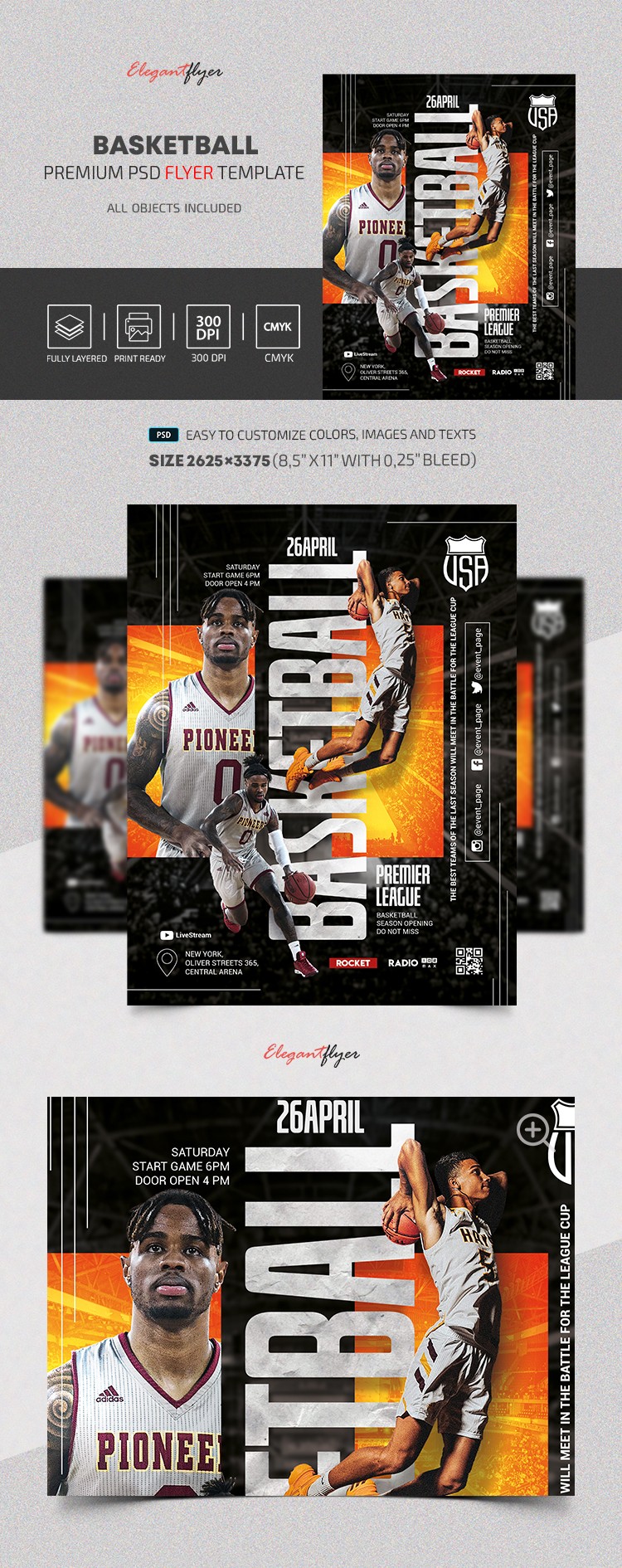 Basketball - Premium PSD Flyer Template by ElegantFlyer
