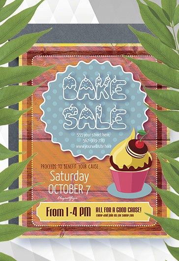 bake sale flyer template black and white