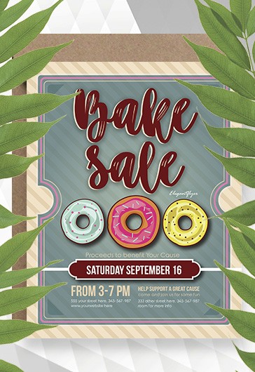 bake sale flyer template black and white