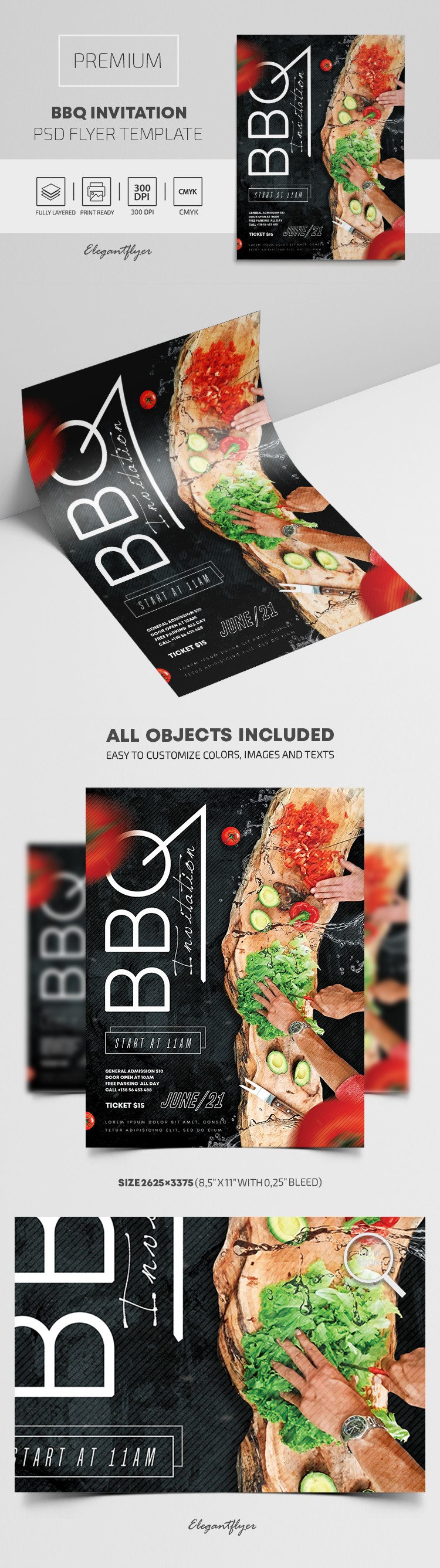 BBQ Invitation Flyer by ElegantFlyer