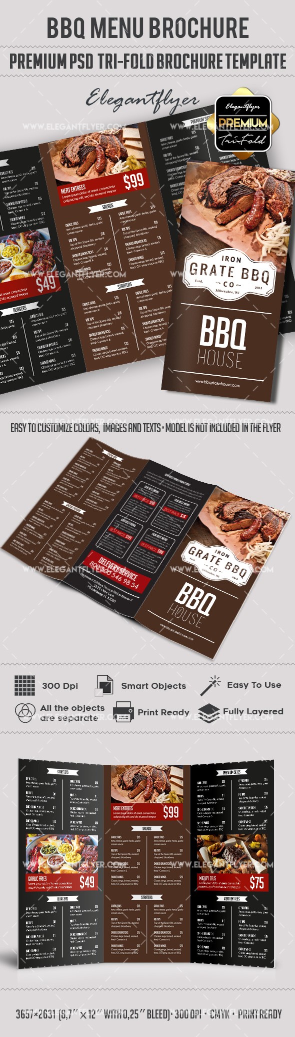 BBQ Speisekarte by ElegantFlyer