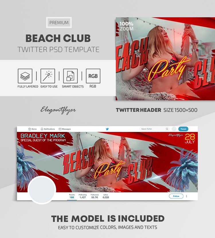 Strandclub Twitter by ElegantFlyer