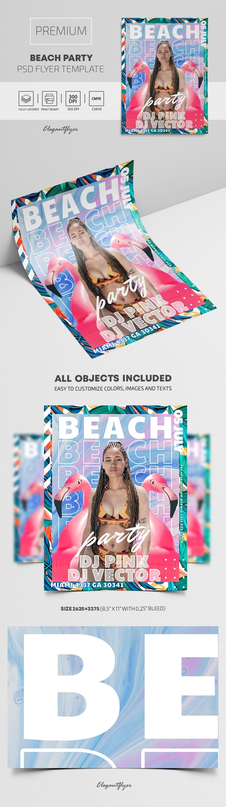 Beach Party Flyer by ElegantFlyer