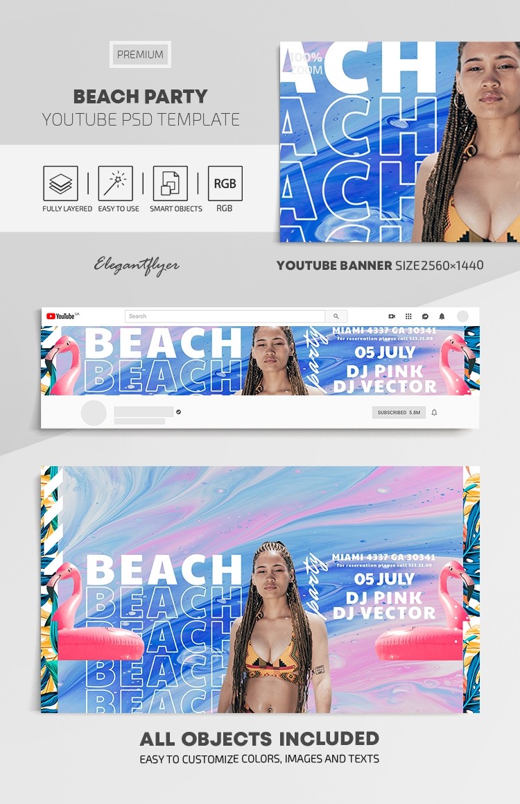 Beach Party Youtube by ElegantFlyer