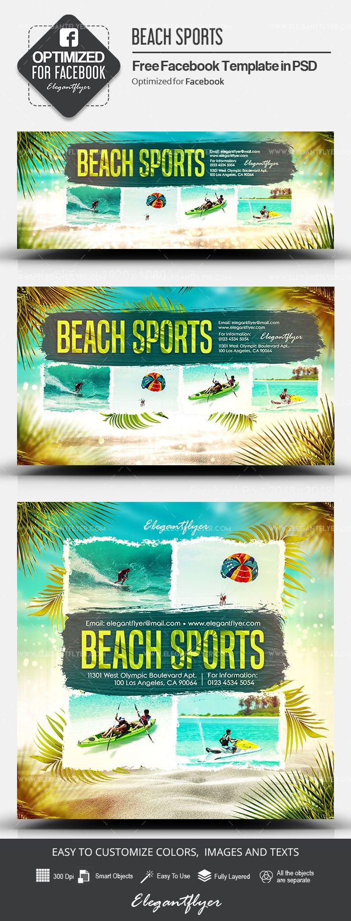 Beach Sports Facebook by ElegantFlyer