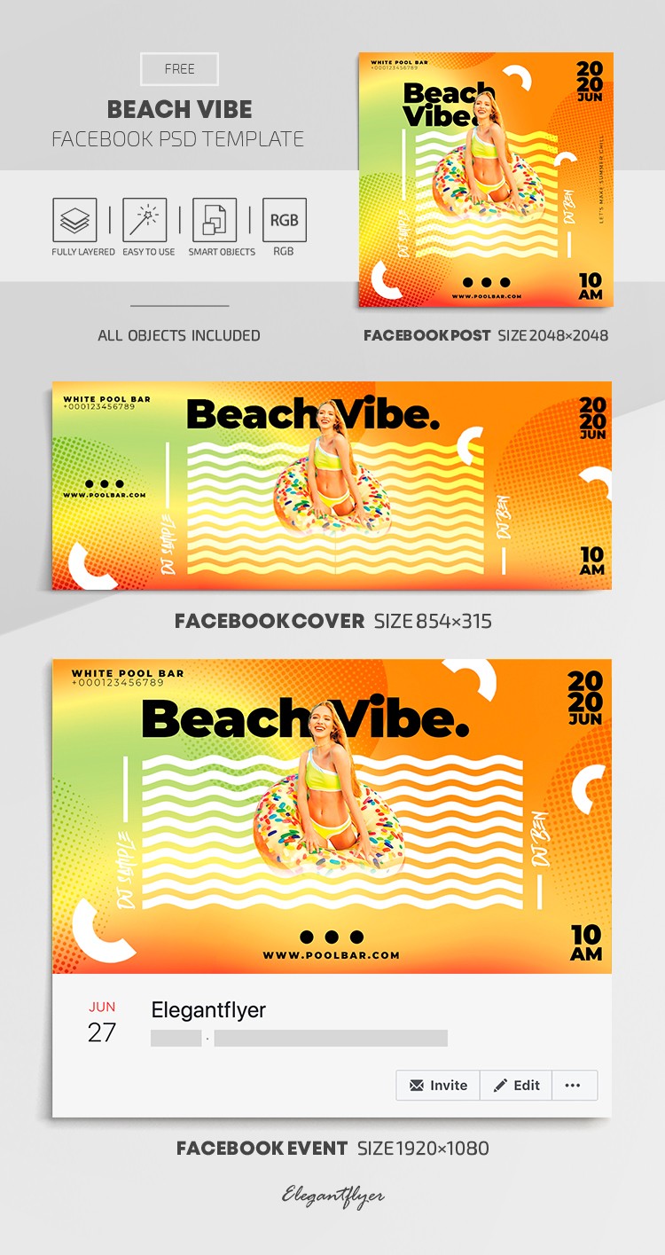 Beach Vibe Facebook by ElegantFlyer