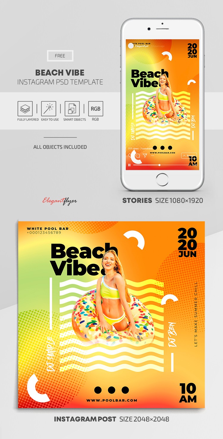 Beach Vibe Instagram by ElegantFlyer