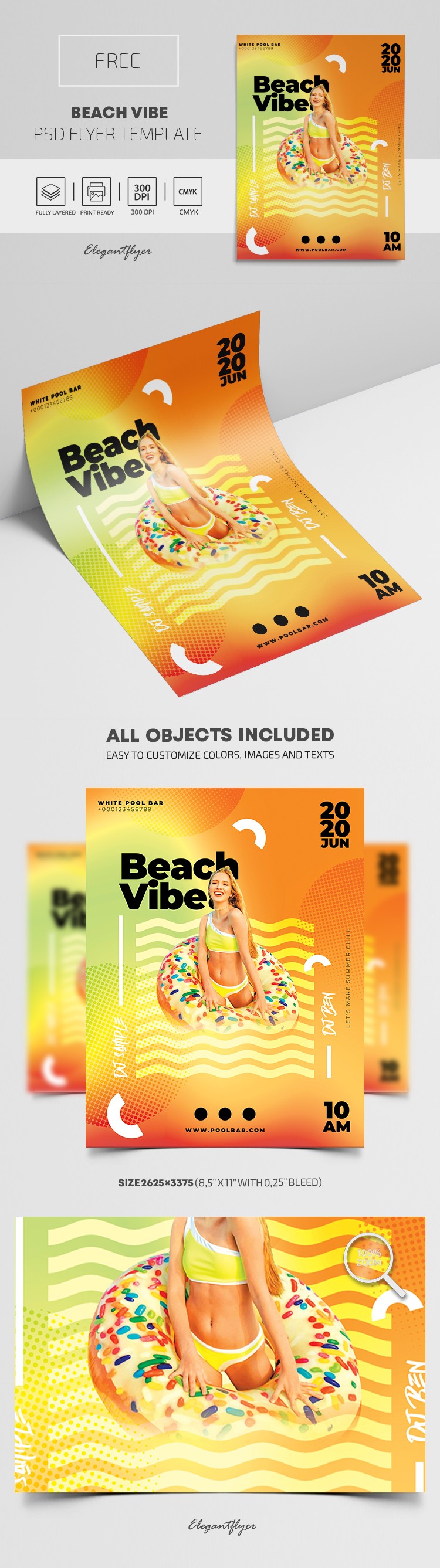 Beach Vibe Flyer by ElegantFlyer