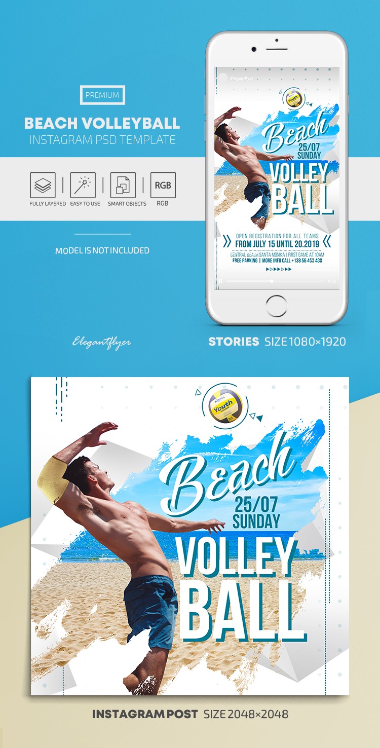 Beach Volleyball Instagram → Instagram di Beach Volleyball by ElegantFlyer