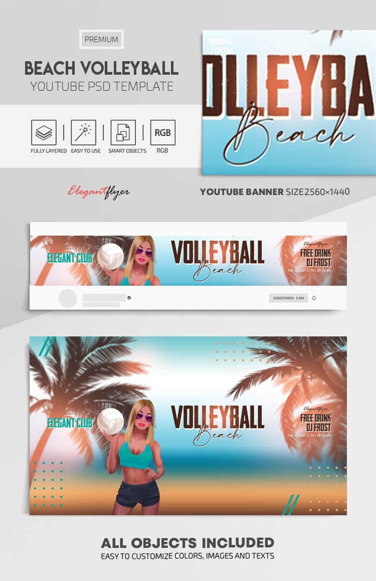 Beach Volleyball Youtube --> Youtube di Beach Volleyball by ElegantFlyer