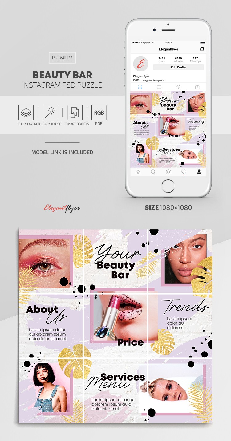 Pięknościowy Instagram Beauty Bar by ElegantFlyer
