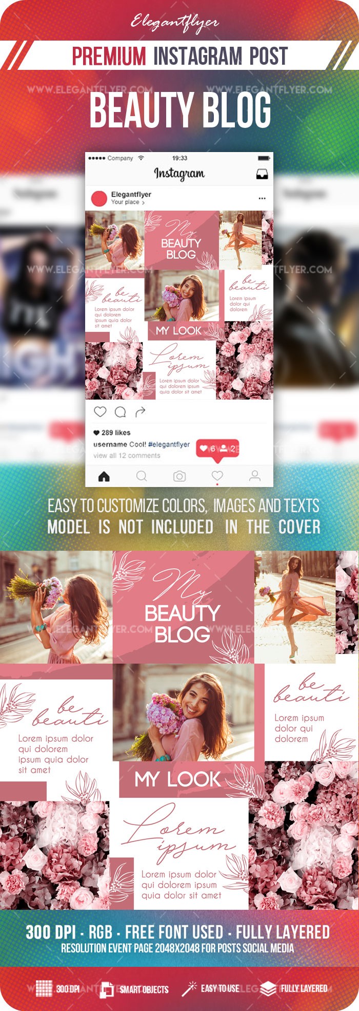 Blog de beauté Instagram by ElegantFlyer