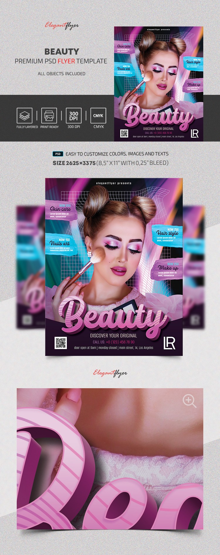 Panfleto de beleza by ElegantFlyer