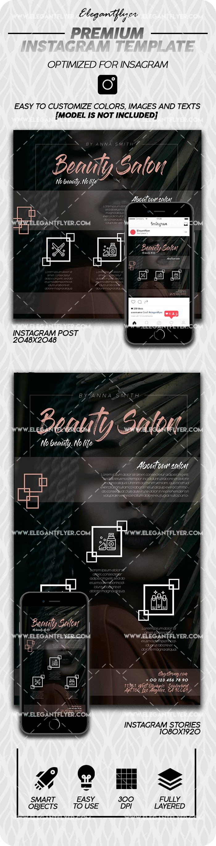 Beauty Salon Instagram by ElegantFlyer