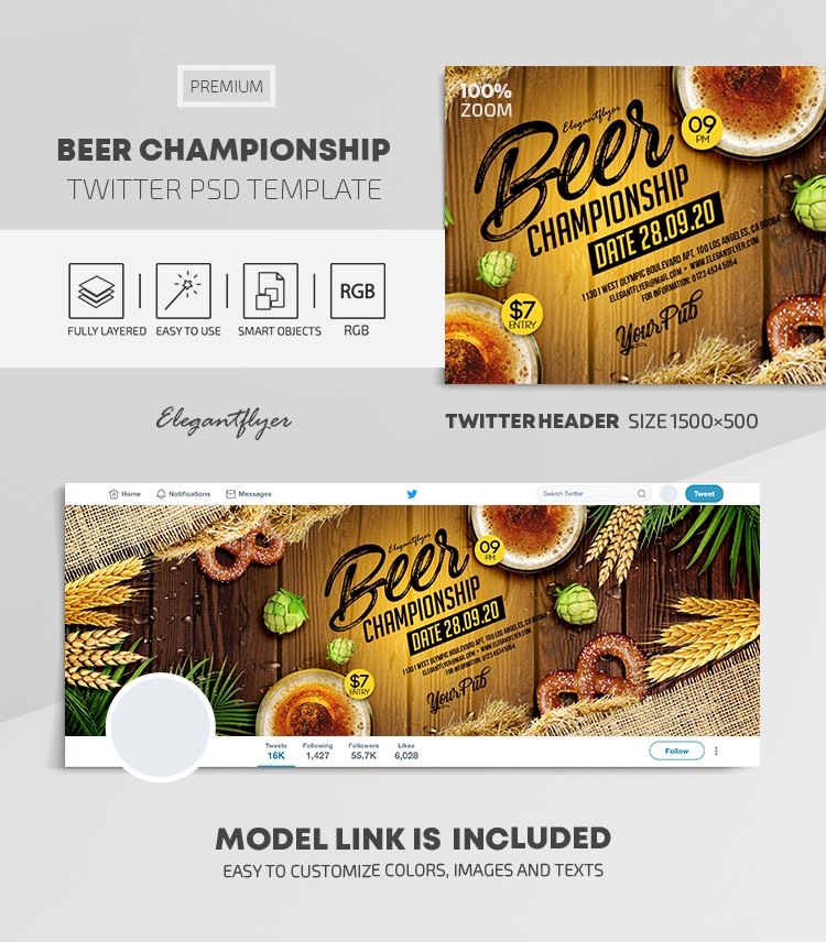 Beer Championship Twitter by ElegantFlyer