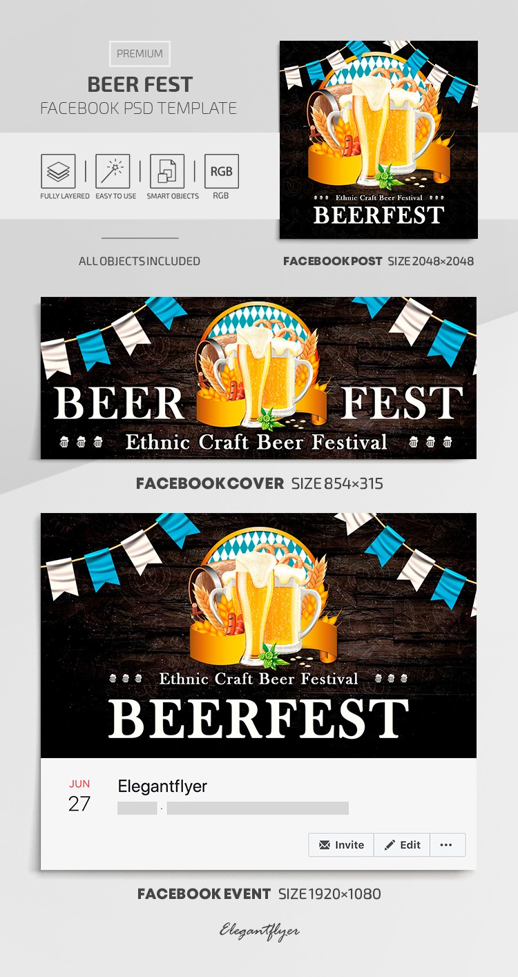 Fête de la bière Facebook by ElegantFlyer