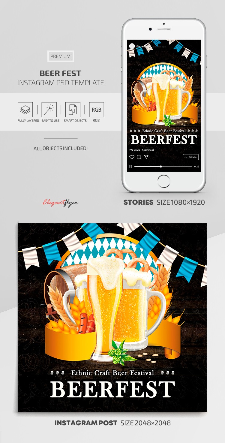Festival de la bière Instagram by ElegantFlyer