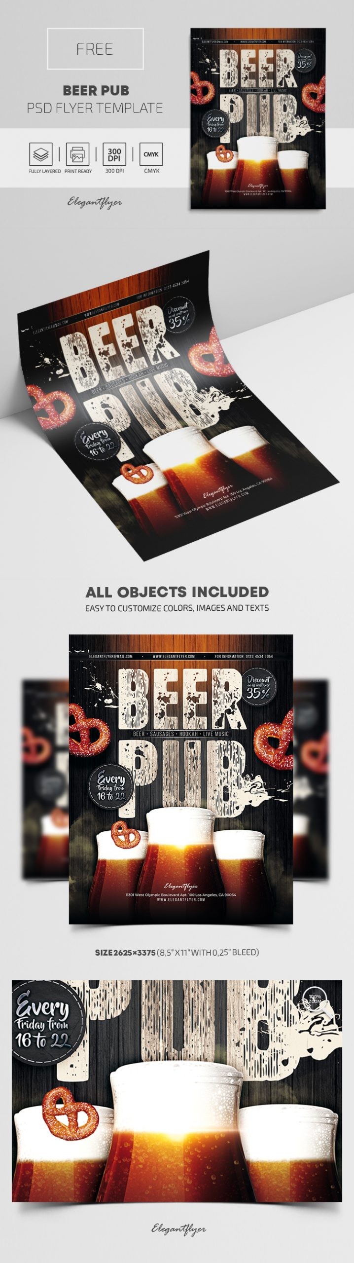Beer Pub Flyer Design by ElegantFlyer