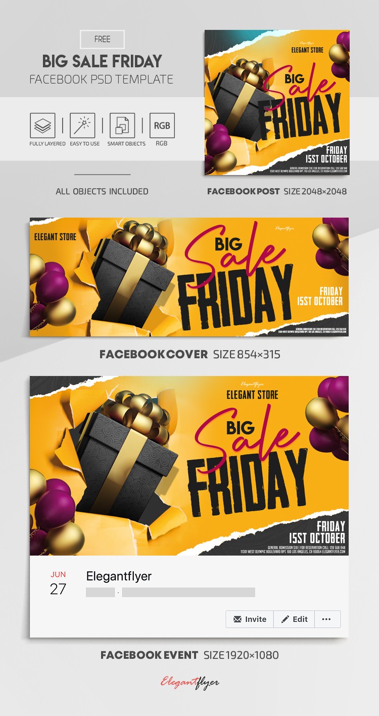 Big Sale Friday Facebook by ElegantFlyer
