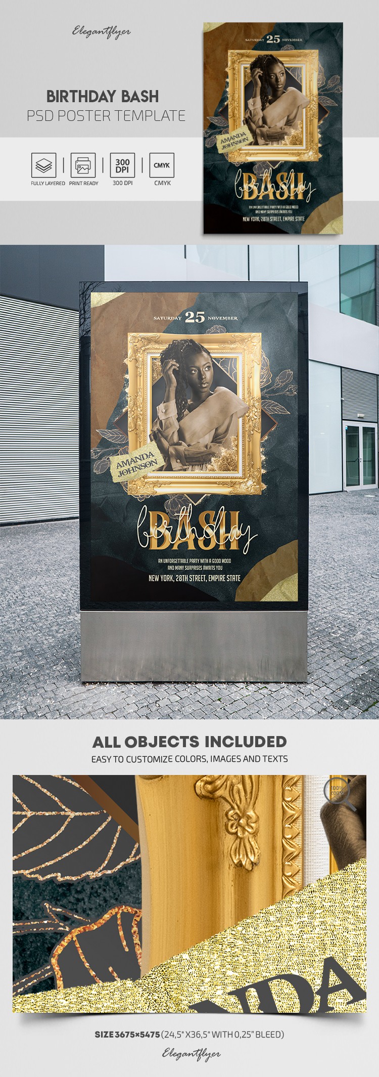 Birthday Bash Poster by ElegantFlyer