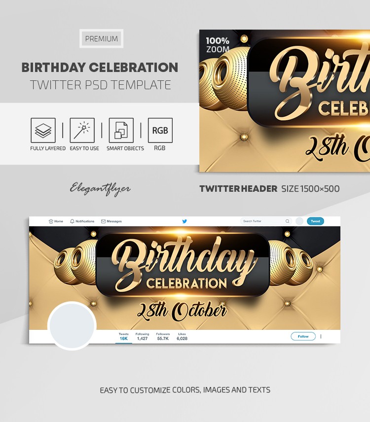 Celebración de cumpleaños by ElegantFlyer