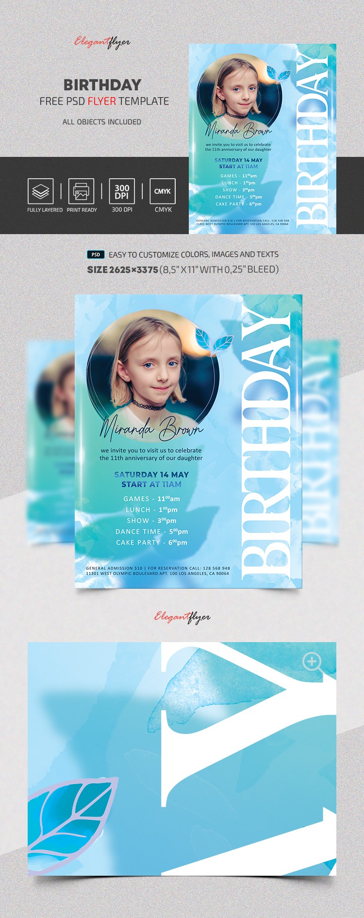 Folleto de Cumpleaños by ElegantFlyer