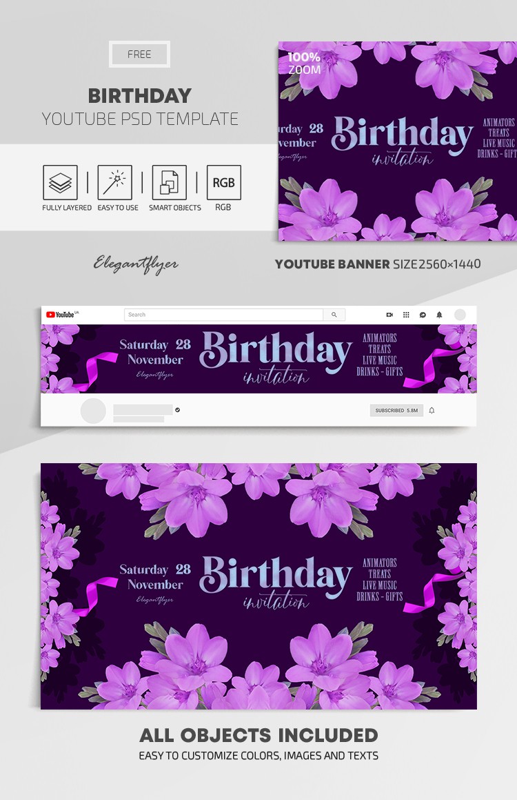 Compleanno Youtube by ElegantFlyer