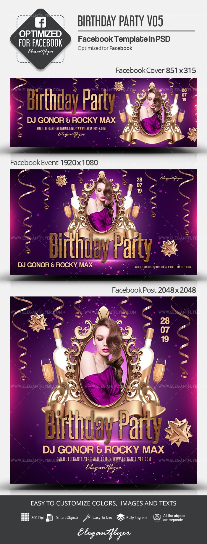 Birthday Party Facebook by ElegantFlyer