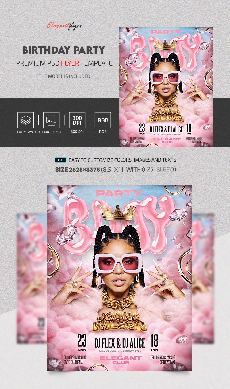 Birthday Party Flyer by ElegantFlyer