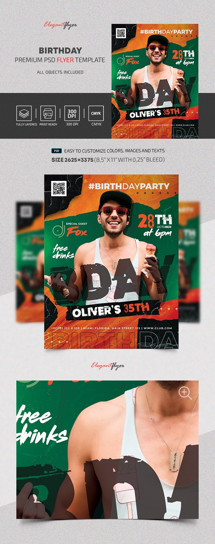 Volantino di compleanno by ElegantFlyer