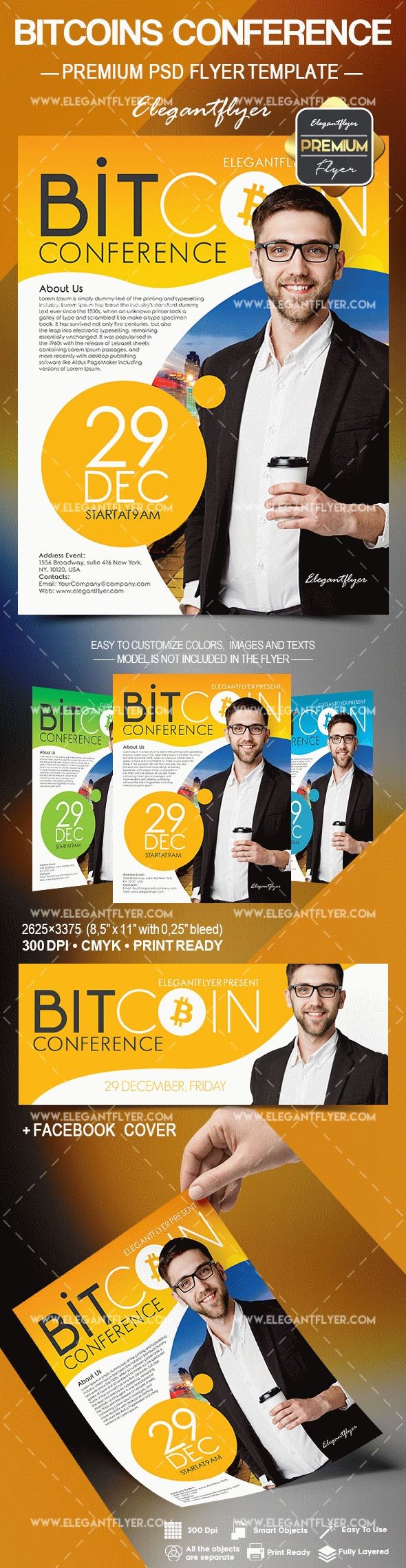 Konferencja Bitcoinów by ElegantFlyer