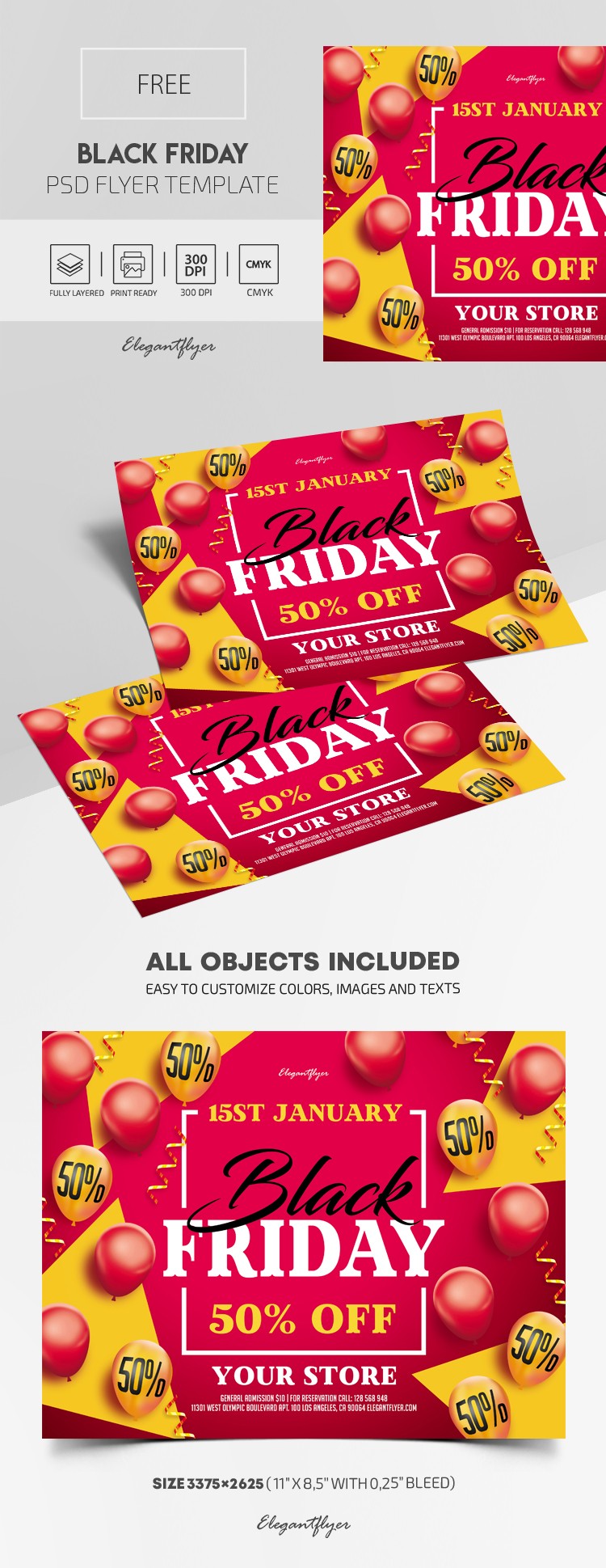 Free custom printable Black Friday flyer templates